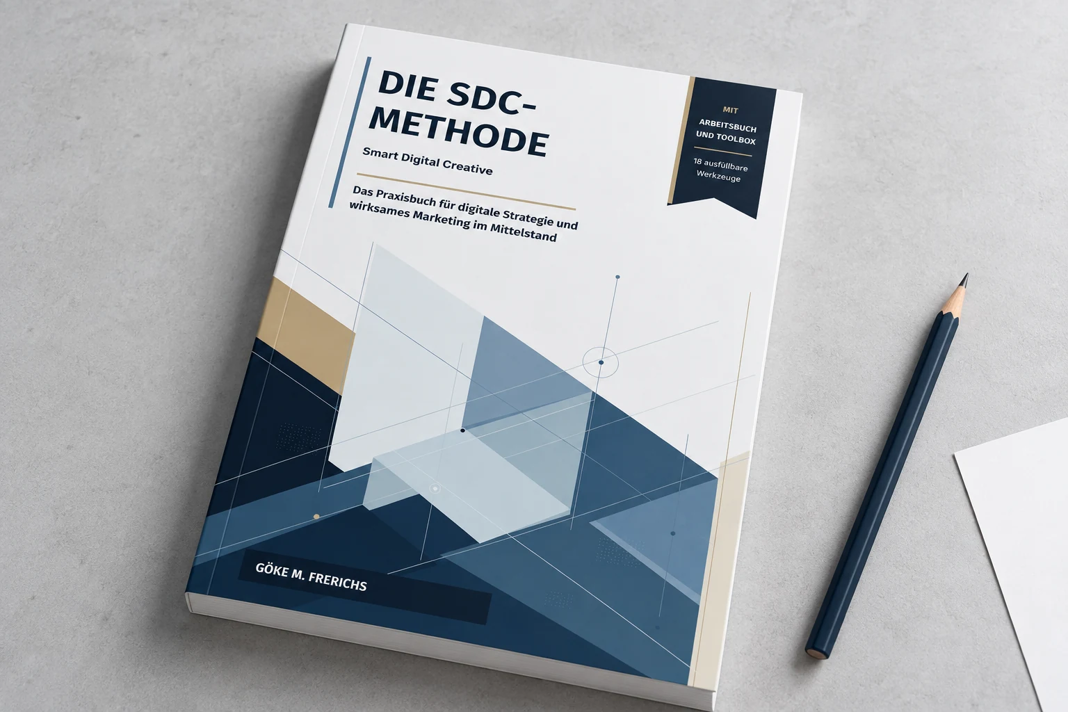 Le livre pratique SDC sur un bureau clair avec un stylo bleu.